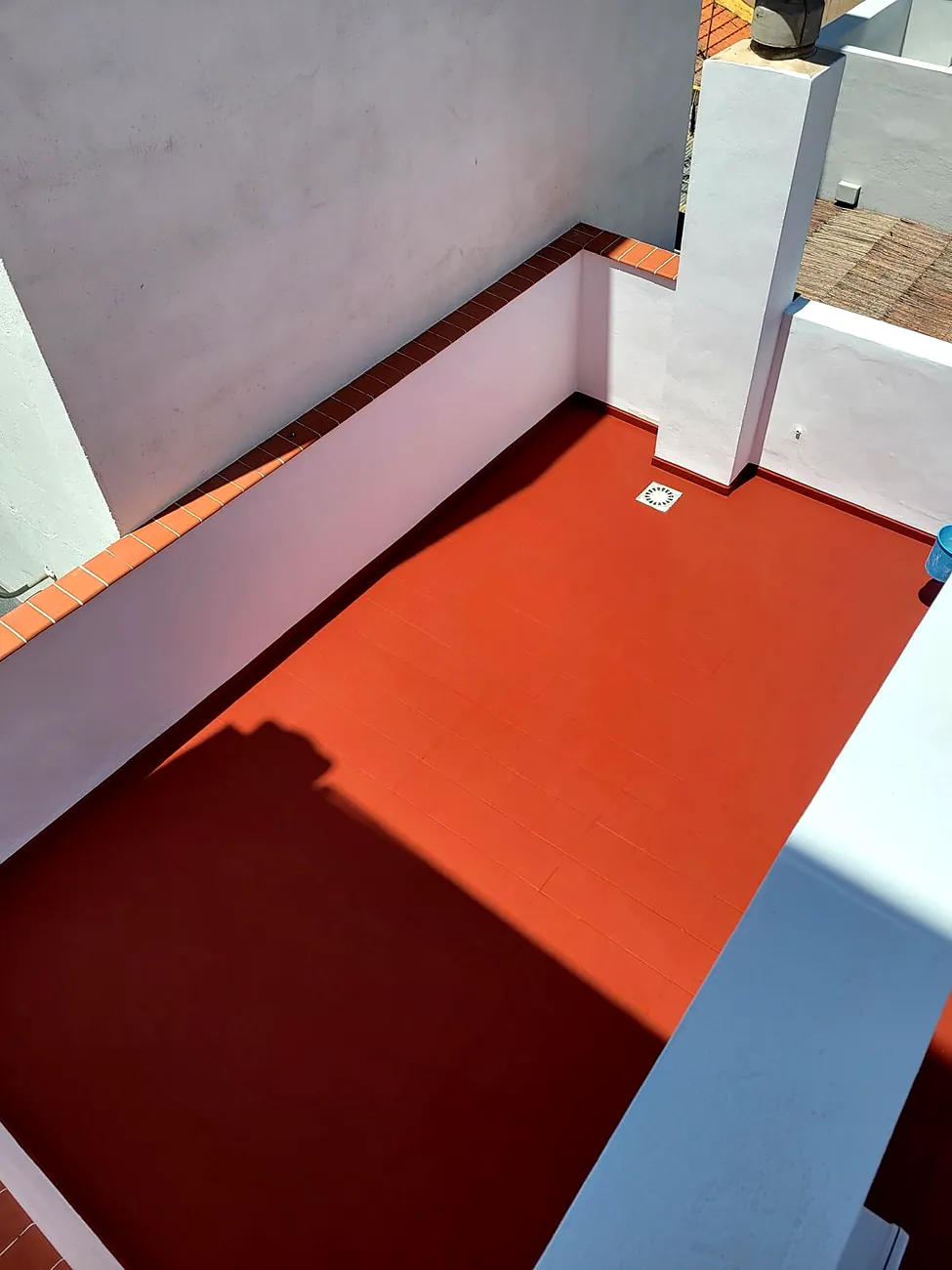 Suelo de azotea pintado
